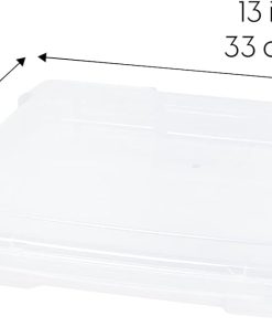 Alternative view of IRIS USA Board Game Storage Containers. 10-Pack |Made in USA| Organizers with Built-In Handle & Snap-Tight Lid for Puzzles. Scrapbook. and Fits 8.5 x 11 or A4 Papers. Slim - Clear