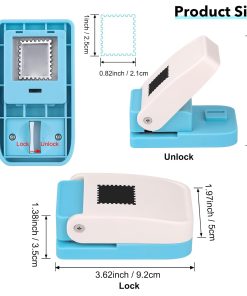 Alternative view of BAOFALI Stamp Punch. Stamp Puncher. 1X0.8inch Rectangular Postage Stamps Punches. Lever Paper Punches for Crafting.Craft Cutter Hole Puncher for Scrapbooking Journaling Card Making